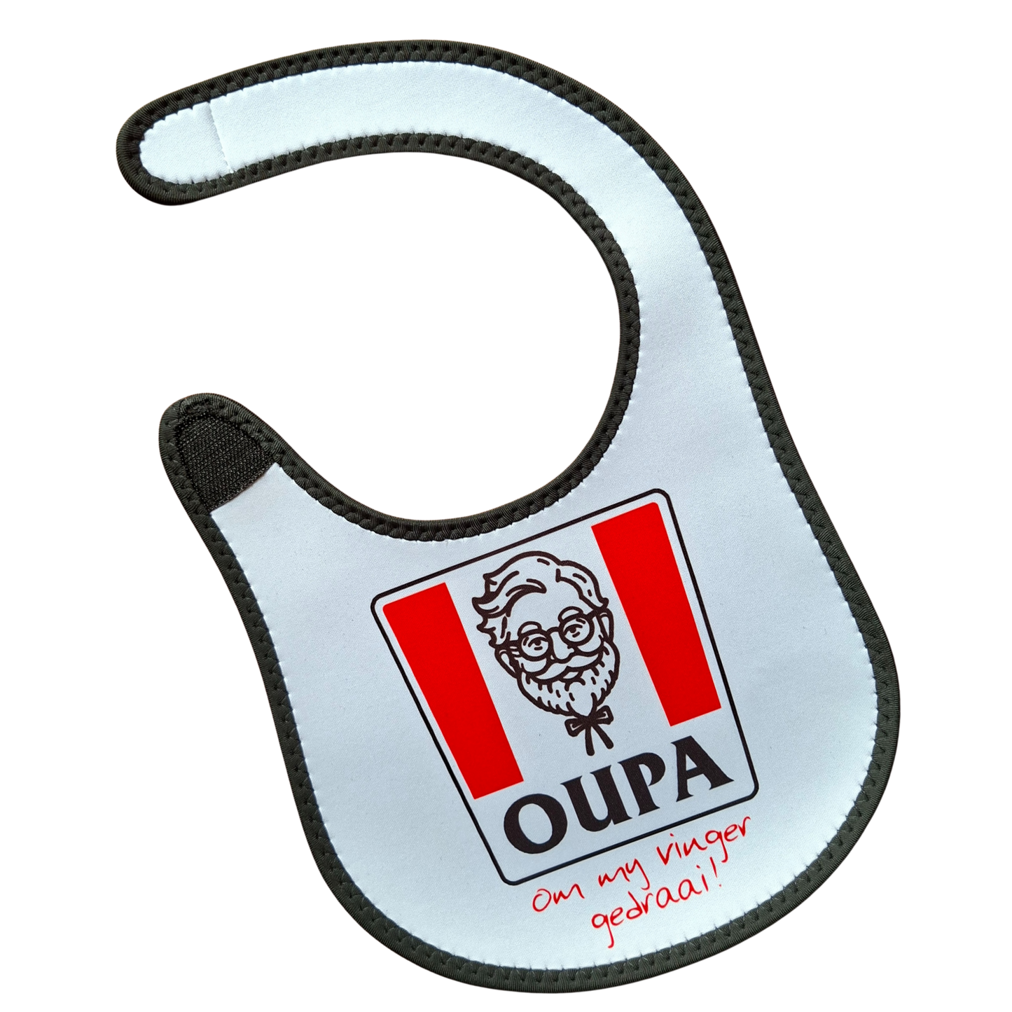 Oupa om my Finger Gedraai - Neoprene Baby Bib