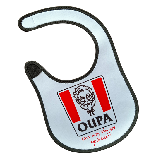 Oupa om my Finger Gedraai - Neoprene Baby Bib