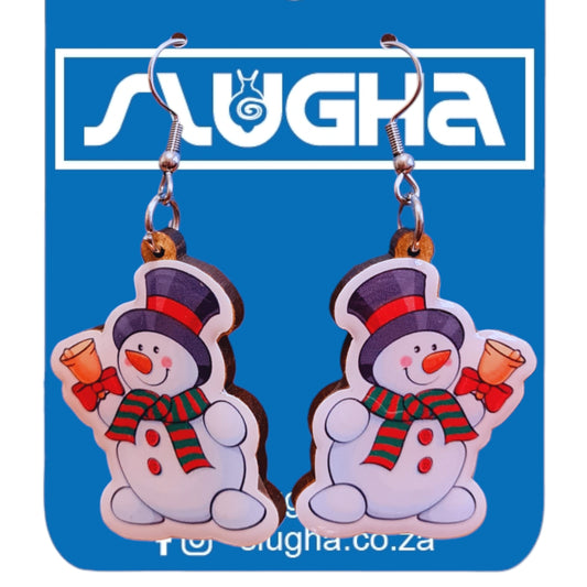 Snowman Dangly Earrings